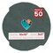 Dark Grey Suede Mat Board for 10x10 Frames - Heart Opening for 3x3 Photos